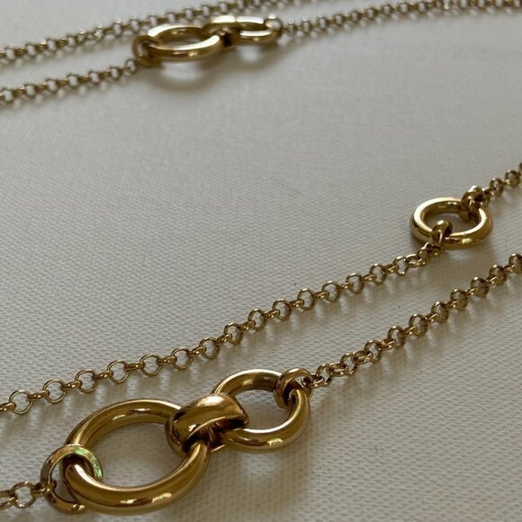 Talbots Gold Long Double-Strand Necklace - Picture 2 of 10